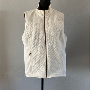 Women’s reversible white/beige vest